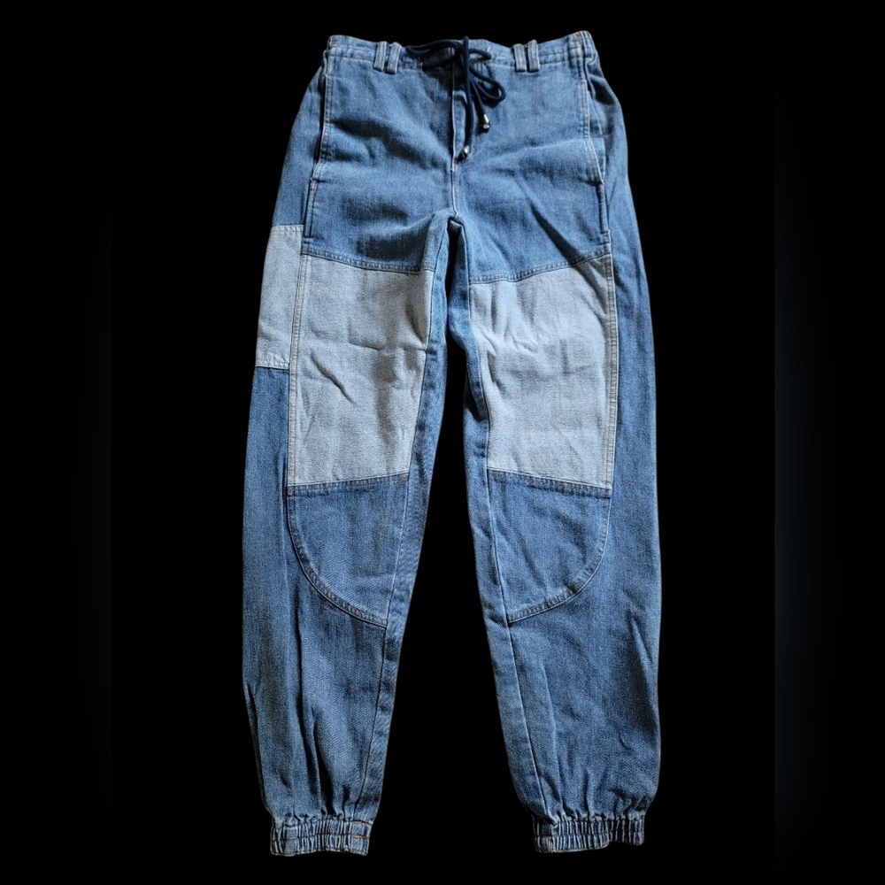 L'atiste 2 Pc Set Denim Outfit Crop‎ Top and Jogger Pants Size 6 - Picture 5 of 10
